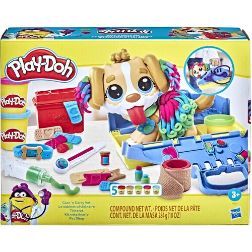 Play-Doh Care N Carry Vet Play Set for Kids Ages 3+ (HASF3639)