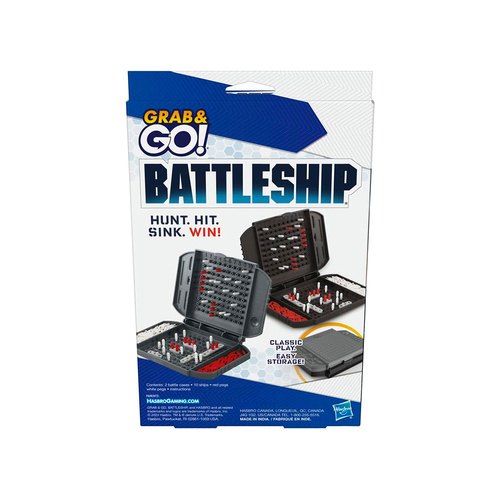Hasbro Battleship Grab & Go Family Game 2-Players Ages 7+ (HASF8252)