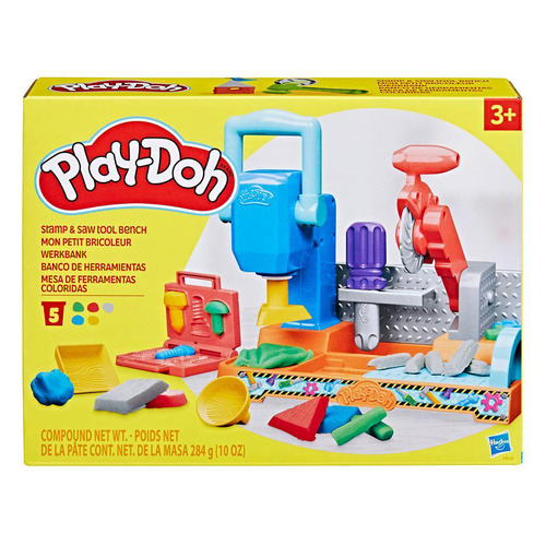 Play-Doh Stamp & Saw Tool Bench Craft Set for KIds Ages 3+ (HASF9141)