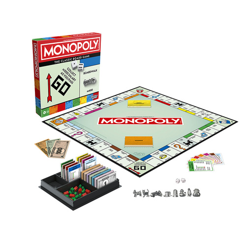 Monopoly Classic Family Board Game 2-6 Players Ages 8+ (HASG0009)
