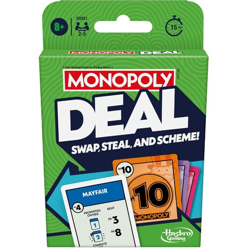Hasbro Monopoly Deal Refresh Card Game 2-5 Players Ages 8+ (HASG0351)