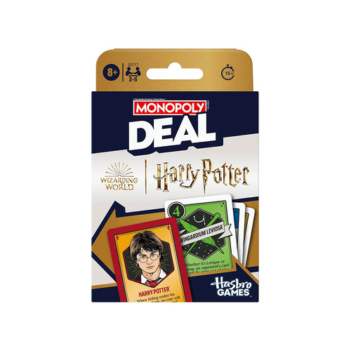 Monopoly Deal Harry Potter Kids Card Game 2-5 Players Ages 8+ (HASG0717)
