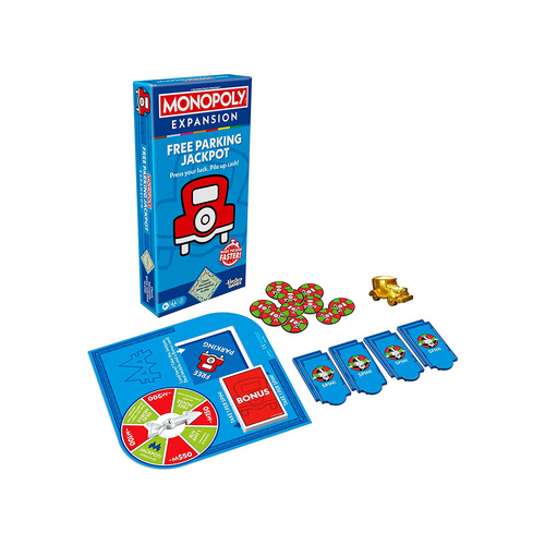 Monopoly Free Parking Expansion Family Game 2-6 Players Ages 8+ (HASG0718)