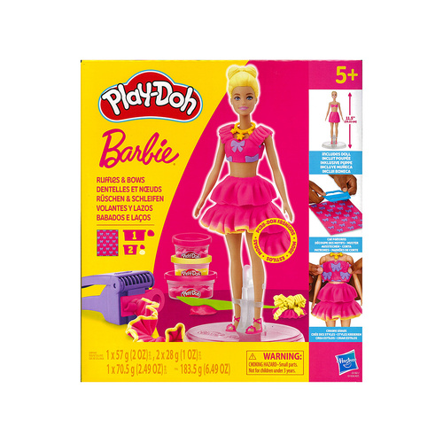 Play-Doh Barbie Ruffles & Bows Fashion Design Kit for Ages 5+ (HASG1361)