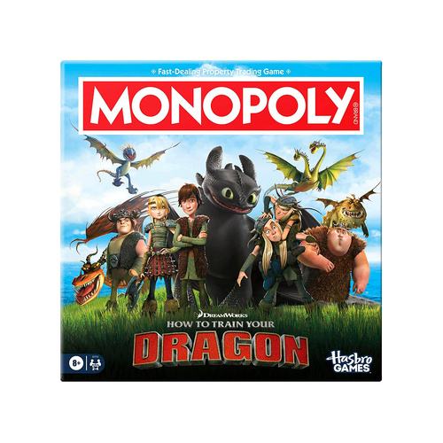 Monopoly How to Train Your Dragon Board Game 2-4 Players Ages 8+ (HASG1712)