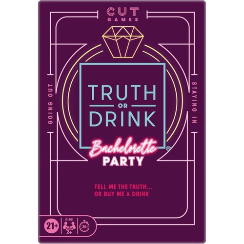 Truth or Drink: Bachelorette Party Card Game 2+ Players Ages 21+