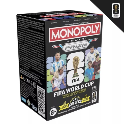 Monopoly Panini Prizm: FIFA World Cup 2026 & Legends Card Booster Pack
