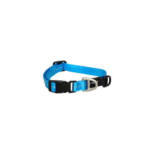 Rogz Classic Lockable Reflective Dog Collar Turquoise Small
