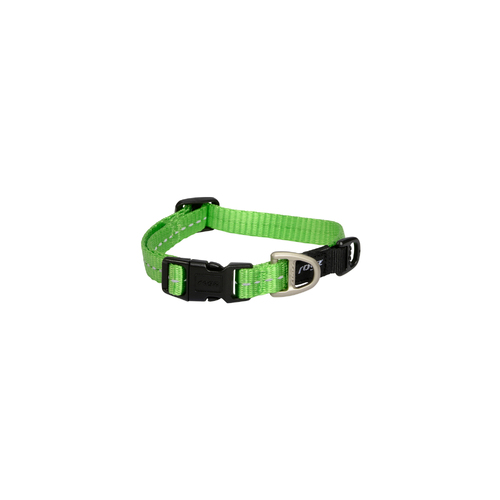 Rogz Classic Lockable Reflective Dog Collar Lime Small