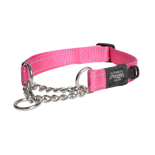 Rogz Control Obedience Non-Slip Dog Collar Pink Large