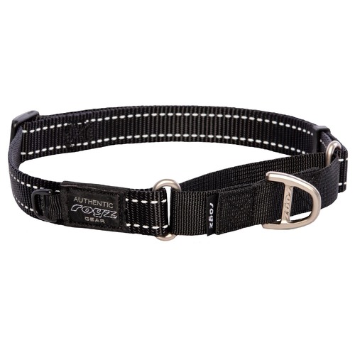 Rogz Control Non-Slip Dog Safety Collar Web Black Large