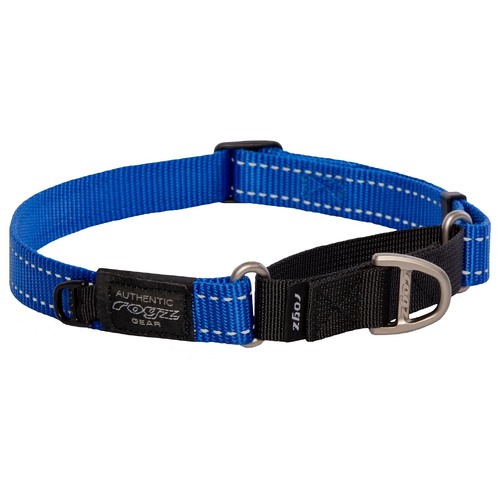 Rogz Control Non-Slip Dog Safety Collar Web Blue Large