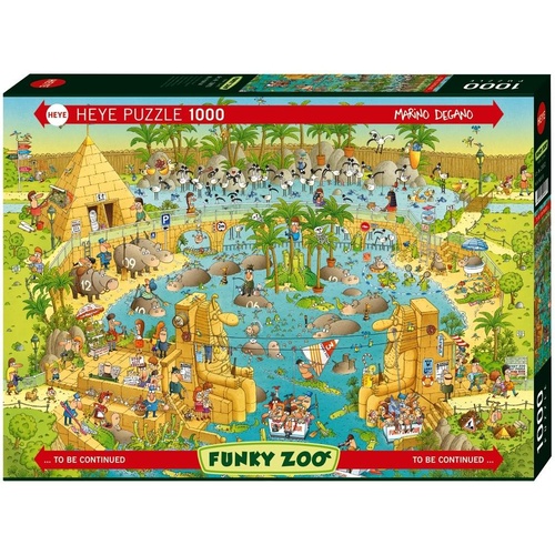 FUNKY ZOO, NILE HABITAT Jigsaw Puzzles 1000 Pieces (HEY29693)