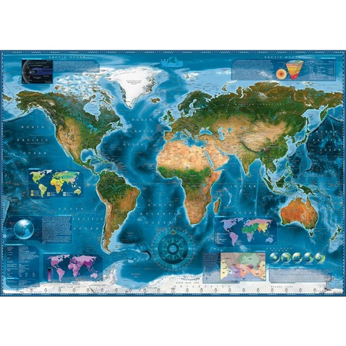 MAP ART, SATELLITE MAP 2000pc (HEY29797)