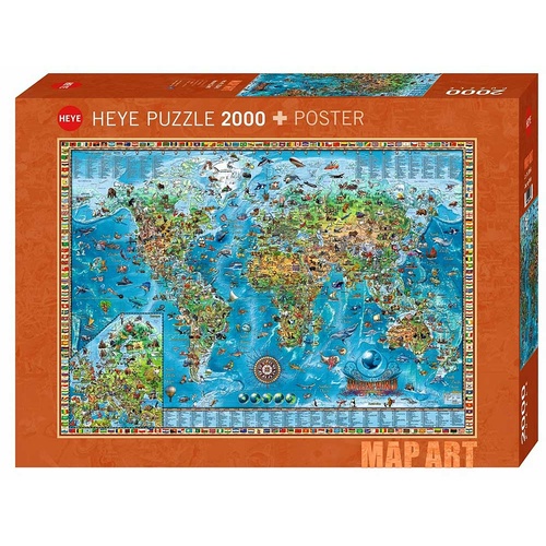 MAP ART, AMAZING WORLD 2000pc (HEY29846)