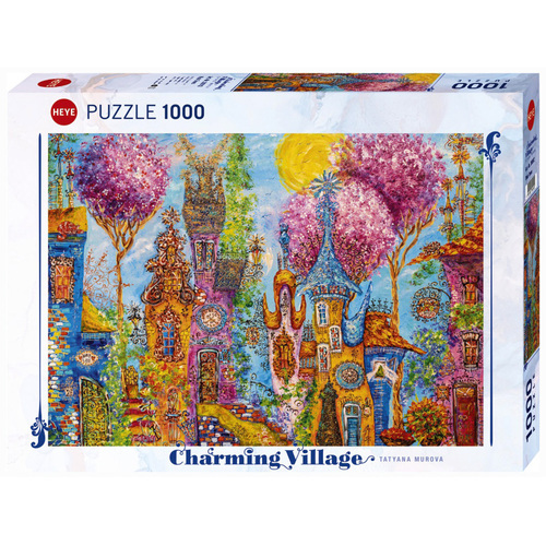 Heye Charming Village Pink Trees Jigsaw Puzzle 1000 Pieces (HEY30012)