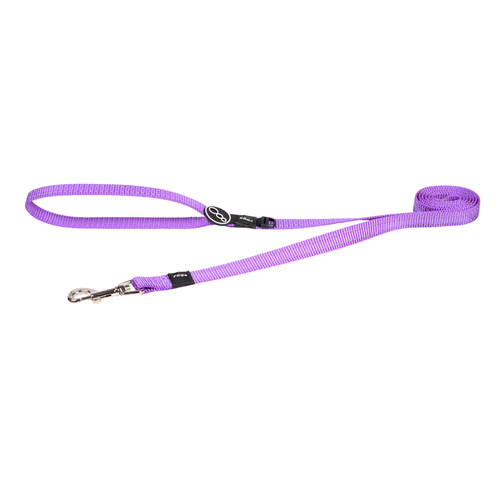 Rogz Classic Reflective Dog Safety Lead Purple Medium