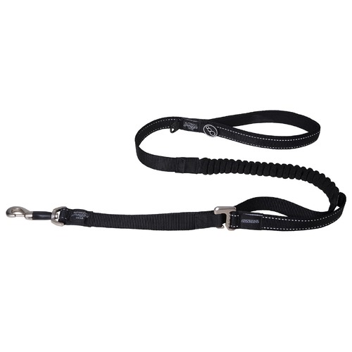 Rogz Control Shock Absorbing Bungee Dog Long Lead Black XL