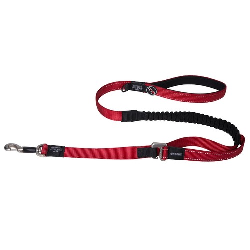 Rogz Control Shock Absorbing Bungee Dog Long Lead Red XL