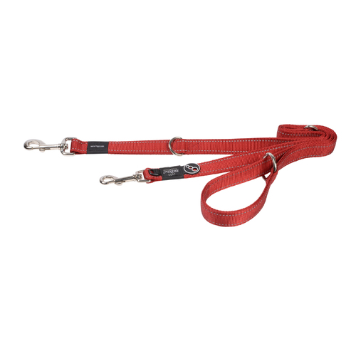 Rogz Multi-Lead Stop-Pull Reflective Dog Lead Red XL
