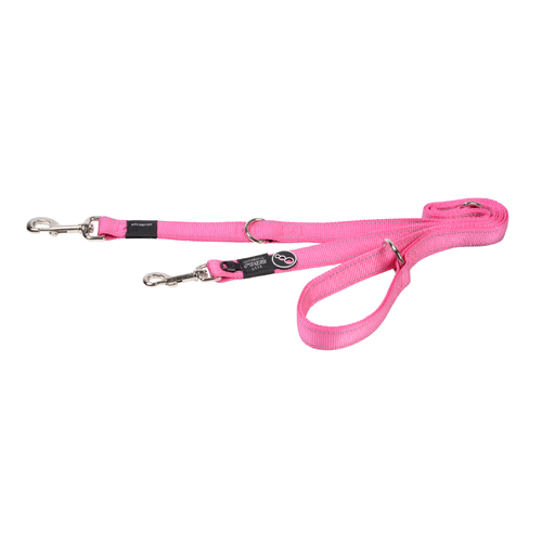 Rogz Multi-Lead Stop-Pull Reflective Dog Lead Pink XL