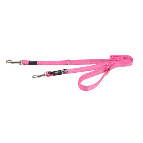 Rogz Multi-Lead Stop-Pull Reflective Dog Lead Pink Large