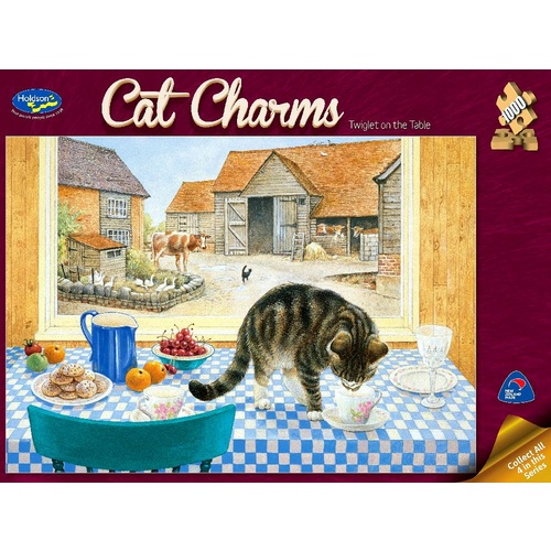 Cat Charms Twiglet Table Jigsaw Puzzles 1000 Pieces Hol096466 Holdson
