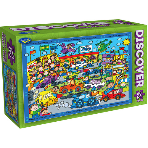 Holdson Discover Race Track Jigsaw Puzzle for Ages 4+ 60 Pieces (HOL730872)