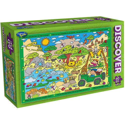 Holdson Discover Safari Jigsaw Puzzle for Ages 4+ 60 Pieces (HOL730889)