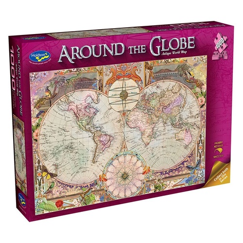 Holdson Around the Globe Antique World Jigsaw Puzzle 1000 Pieces (HOL774432)