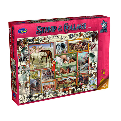 Holdson Stamp & Collage Horses Jigsaw Puzzle 1000 Pieces (HOL774609)