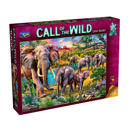 Holdson Call of the Wild Elephant Walkabout Jigsaw Puzzle 1000pcs (HOL775705)
