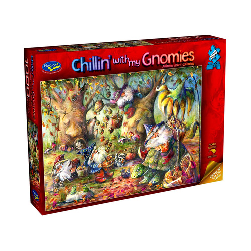 Holdson Chillin with My Gnomies Autumn Acorn Gatherng Jigsaw Puzzle (HOL776047)