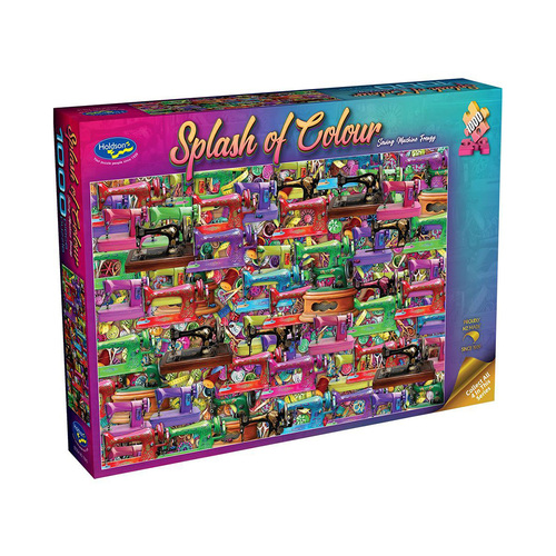 Holdson Splash of Colour Sewing Machine Frenzy Jigsaw Puzzle 1000pcs (HOL776153)