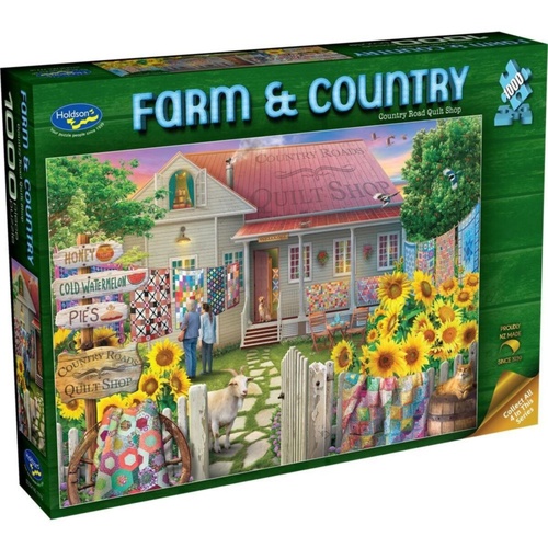 Holdson Farm & Country: Country Road Quilt Shop Jigsaw Puzzle 1000 Pieces