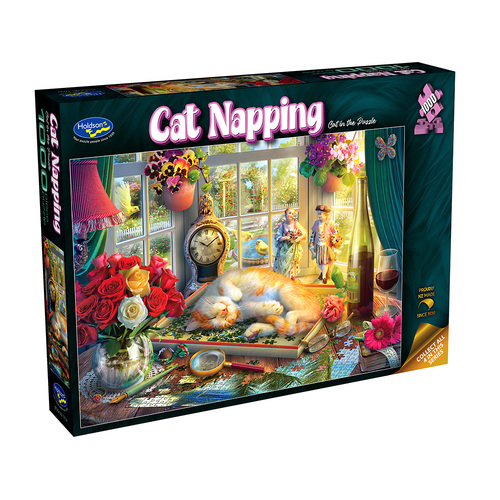 Holdson Cat Napping Cat in The Puzzle Jigsaw Puzzle 1000pcs (HOL777242)