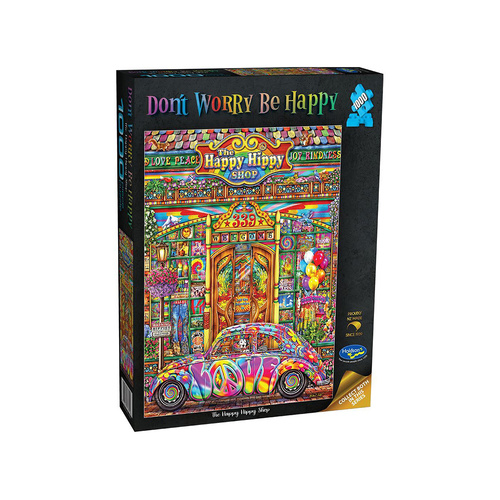 Holdson Dont Worry Be Happy Hippy Shop Jigsaw Puzzle 1000 Pieces (HOL778218)