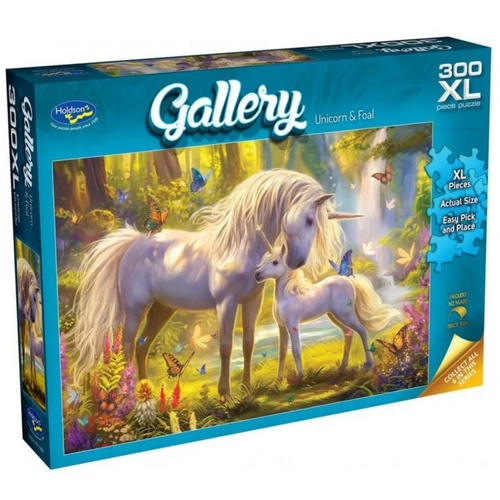Holdson Gallery: Unicorn & Foal Ser 11 Jigsaw Puzzle XL 300 Pieces
