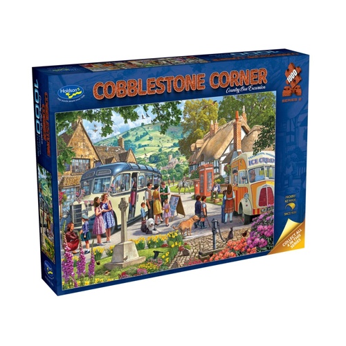 Holdson Cobblestone Corner S2: Country Bus Excursion Jigsaw Puzzle 1000 Pieces