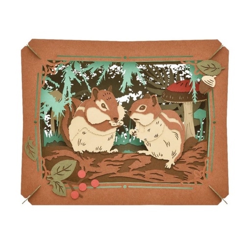 ENSKY Paper Theater Squirrel & Mushroom Three-Dimensional Craft Kit