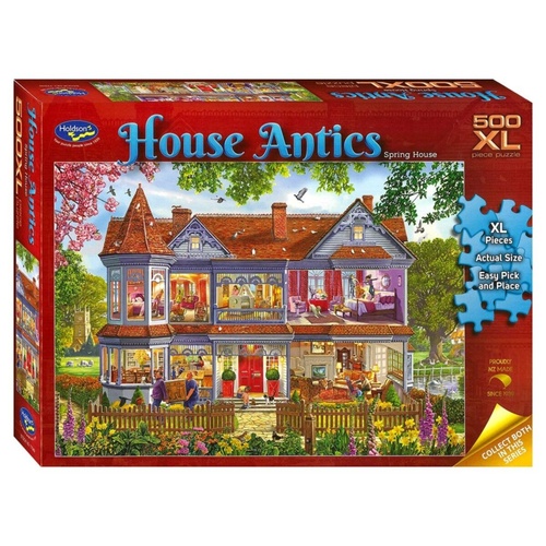 Holdson House Antics: Spring House Jigsaw Puzzle XL 500 Pieces