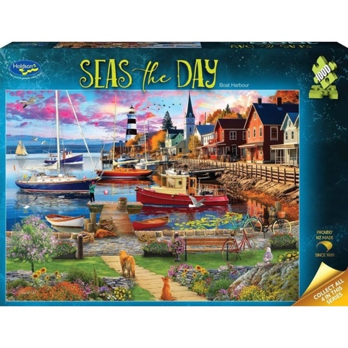 Holdson Seas the Day: Boat Harbour Jigsaw Puzzle 1000 Pieces