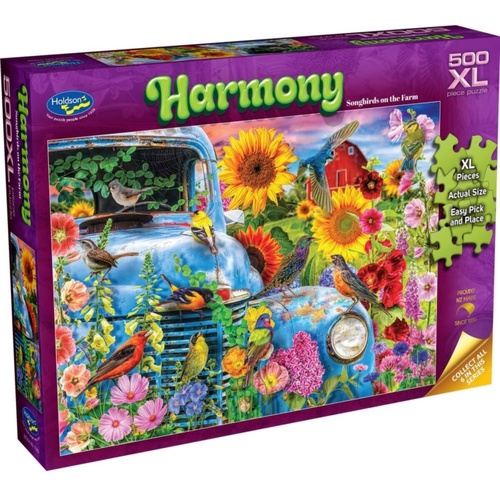 Holdson Harmony: Songbirds on the Farm Jigsaw Puzzle XL 500 Pieces