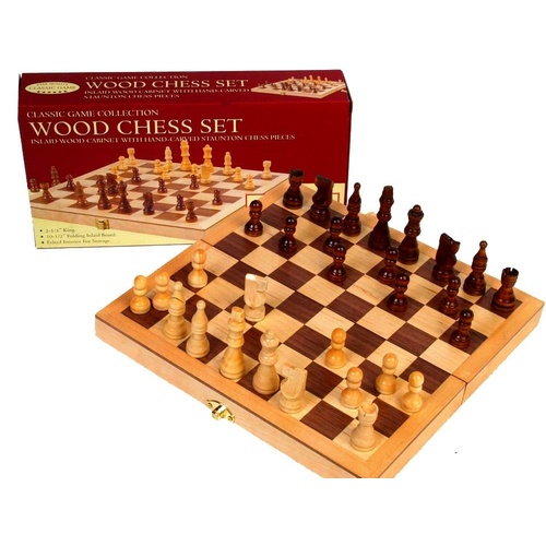 CHESS,WOOD,10.5" INLAID  *CGC* (HSN20003)