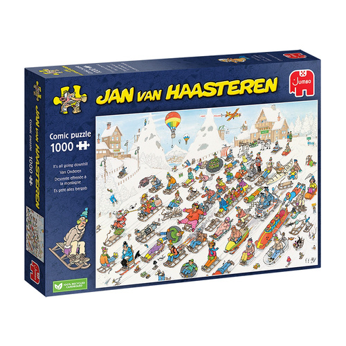 Jumbo Jan Van Haasteren Its All Going Downhill Jigsaw Puzzle 1000pcs (JUM00025)