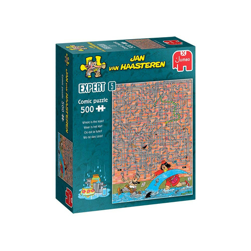 Jumbo Jan Van Haasteren Wheres is the Leak Jigsaw Puzzle 500pcs (JUM00031)
