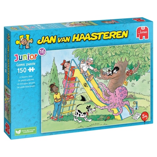 Jumbo Jan van Haasteren: Junior 16 Slippery Slide Jigsaw Puzzle 150 Pieces