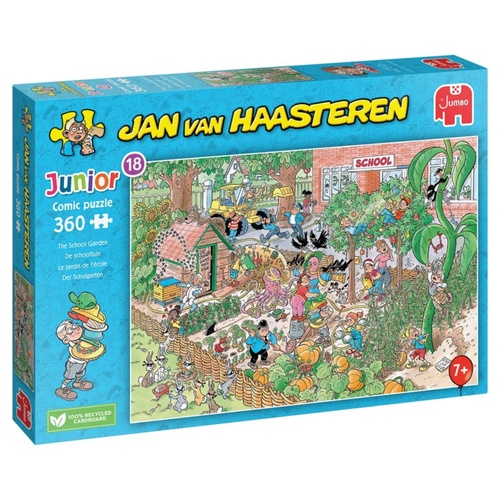 Jumbo Jan van Haasteren: Junior 18 School Garden Jigsaw Puzzle 360 Pieces