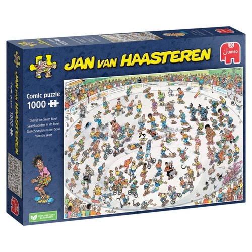 Jumbo Jan van Haasteren: Skateboarding in Bowl Jigsaw Puzzle 1000 Pieces