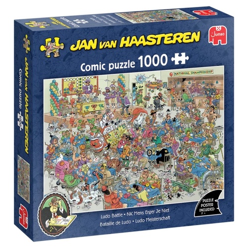 Jumbo Jan van Haasteren: Ludo Battle Jigsaw Puzzle 1000 Pieces